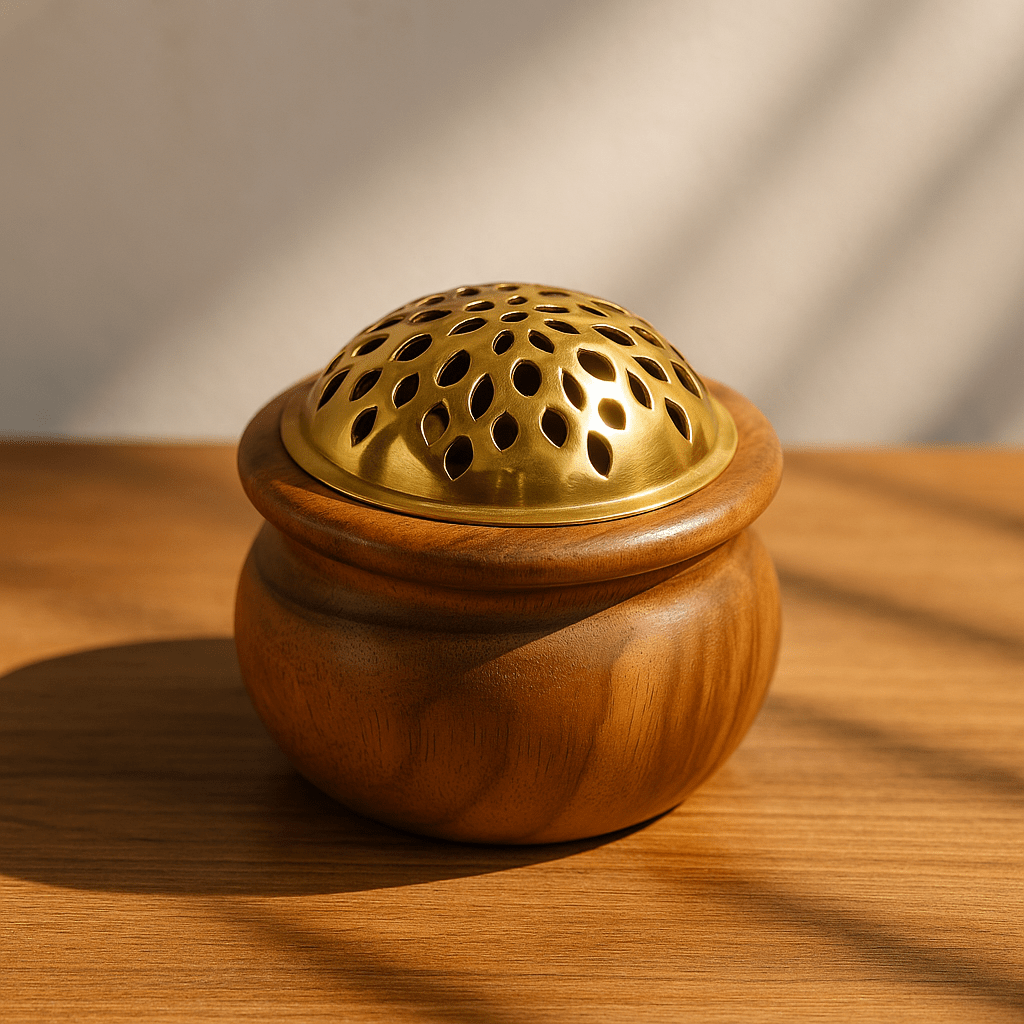 Elegant Wooden & Crystal Bakhoor Holders